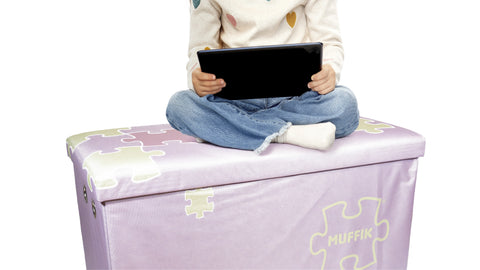 Storage box MUFFIK big - pastel pink
