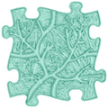 Orthopedic mat - Roots soft, pastel turquoise