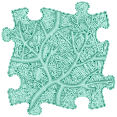 Orthopedic mat - Roots soft, pastel turquoise