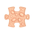 Orthopedic mat - Nuts MINI firm, pastel orange