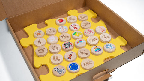 Orthopedic mat - Alphabet lemon