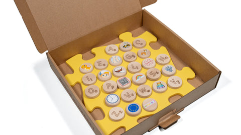 Orthopedic mat - Alphabet lemon
